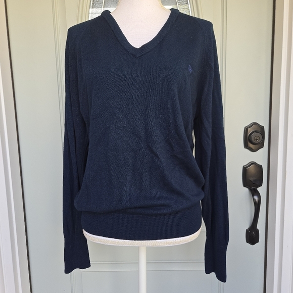 Christian Dior Vintage Navy V-Neck Sweater - Picture 1 of 5